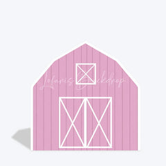 Lofaris Rustic Pink Barn Door Arch Party Decor Backdrop