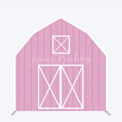 Lofaris Rustic Pink Barn Door Arch Party Decor Backdrop