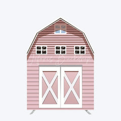 Lofaris Rustic Pink Farm House Barn Door Arch Party Backdrop
