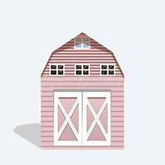Lofaris Rustic Pink Farm House Barn Door Arch Party Backdrop