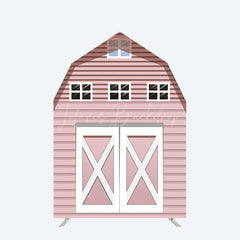 Lofaris Rustic Pink Farm House Barn Door Arch Party Backdrop