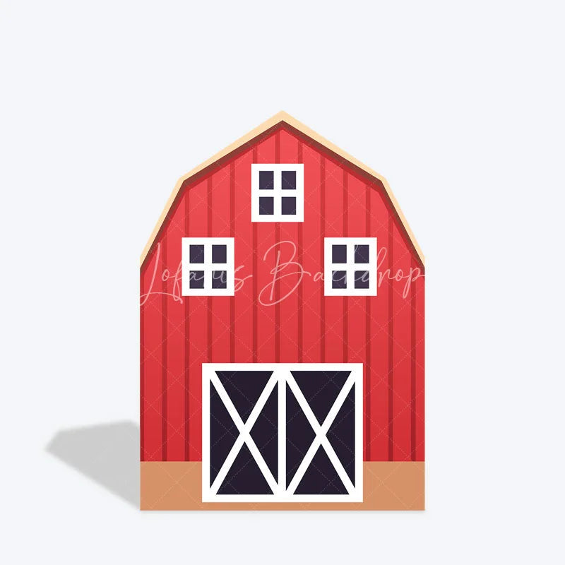 Lofaris Rustic Red Brown Barn Door Arch Party Decor Backdrop