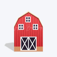 Lofaris Rustic Red Brown Barn Door Arch Party Decor Backdrop