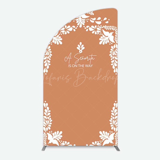 Lofaris Rustic Senorita Mexican Baby Shower Half Moon Arch Backdrop