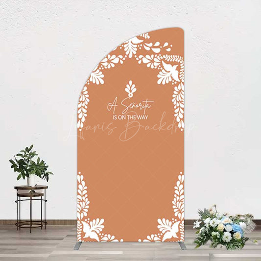 Lofaris Rustic Senorita Mexican Baby Shower Half Moon Arch Backdrop
