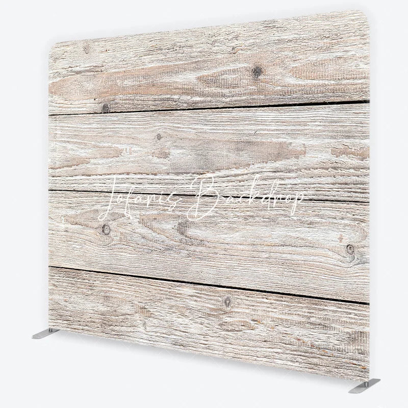 Lofaris Rustic Weathered Light Wood Plank Square Double-Sided Backdrop Distressed Natural Photography Studio Prop
