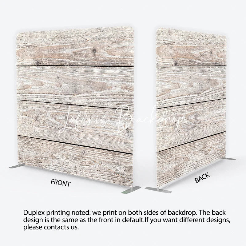 Lofaris Rustic Weathered Light Wood Plank Square Double-Sided Backdrop Distressed Natural Photography Studio Prop