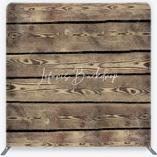 Lofaris Rustic Weathered Wood Planks Texture Square Double-Sided Backdrop Natural Brown Photography Background