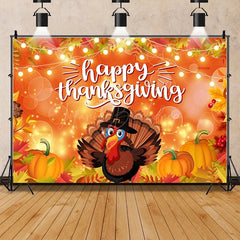 Lofaris Rustic Wood Harvest Scene Thanksgiving Day Backdrop Pumpkins and Maple Leaves Cozy Autumn Decoration