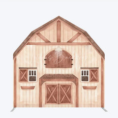 Lofaris Rustic Wooden Farm House Barn Door Arch Backdrop