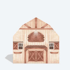Lofaris Rustic Wooden Farm House Barn Door Arch Backdrop