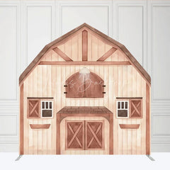 Lofaris Rustic Wooden Farm House Barn Door Arch Backdrop