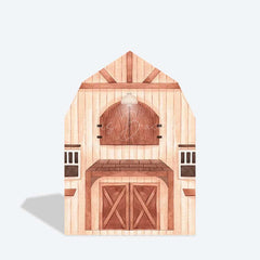 Lofaris Rustic Wooden House Barn Door Arch Party Backdrop
