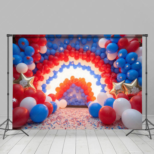 Lofaris Rwb Balloons Independence Day Cake Smash Backdrop