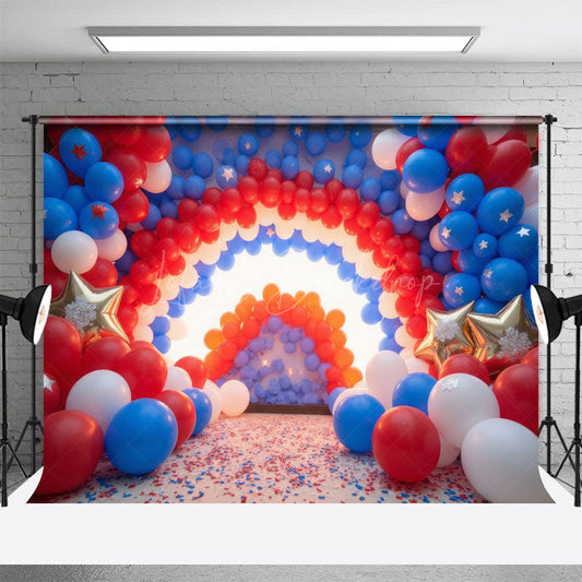 Lofaris Rwb Balloons Independence Day Cake Smash Backdrop