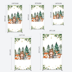 Lofaris Safari Jungle Mountain Baby Shower Rectangle Backdrop