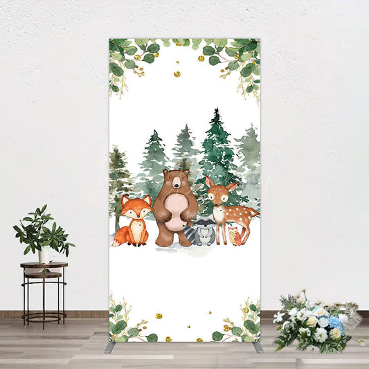 Lofaris Safari Jungle Mountain Baby Shower Rectangle Backdrop