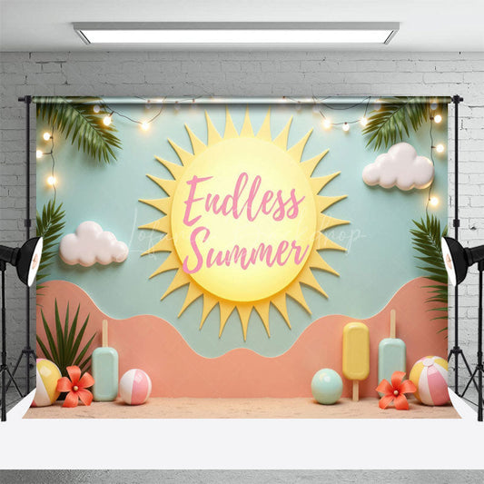 Lofaris Sandy Beach Endless Summer Cake Smash Photo Backdrop