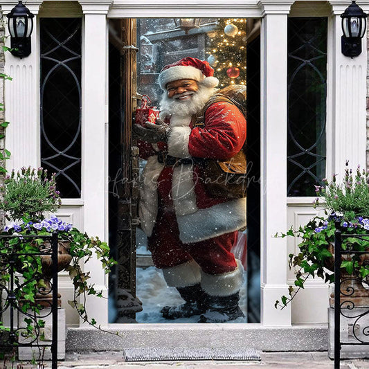 Lofaris Santa Claus Delivering Gifts Christmas Door Cover