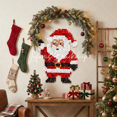Lofaris Santa Claus Shimmer Wall Backdrop Sparkling Christmas Holiday Party Decor