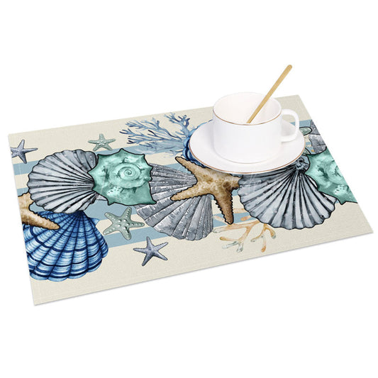 Lofaris Sea Star Shell And Coral Summer Set of 4 Placemats