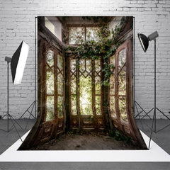 Lofaris Shabby Abandoned Vine Greenhouse Photography Backdrop