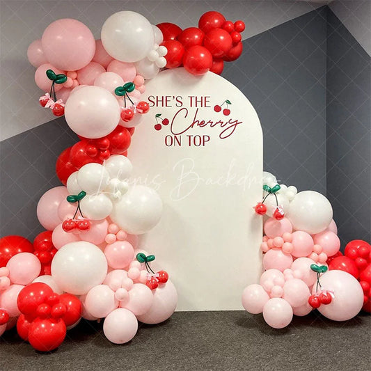 Lofaris She Is The Cherry On Top Bridal Shower Arch Backdrop
