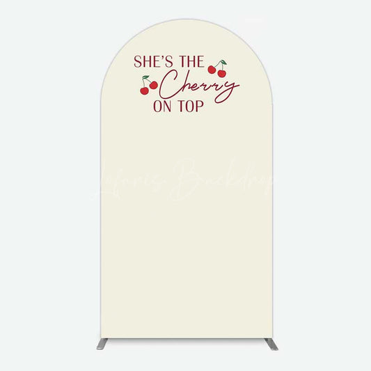 Lofaris She Is The Cherry On Top Bridal Shower Arch Backdrop