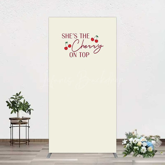 Lofaris She Is The Cherry On Top Bridal Shower Rectangle Backdrop