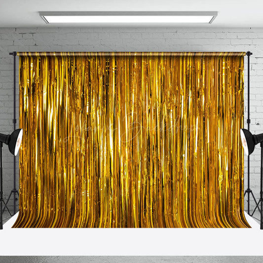 Lofaris Shimmering Gold Foil Fringe Party Event Backdrop