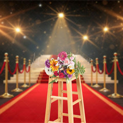 Lofaris Shining Red Carpet Staircase Photo Booth Backdrop