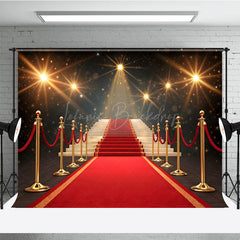 Lofaris Shining Red Carpet Staircase Photo Booth Backdrop