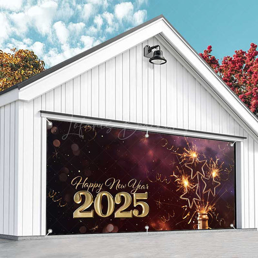 Lofaris Shining Star Sparks Romantic 2025 Garage Door Banner