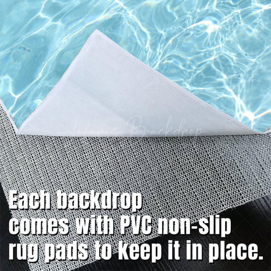 Lofaris Shiny Summer Swimming Pool Fabric Floor Backdrop