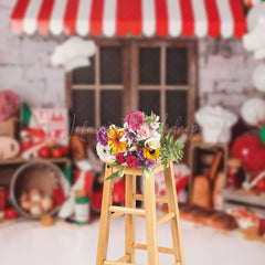 Lofaris Shop Theme Christmas Cake Smash Photography Backdrop