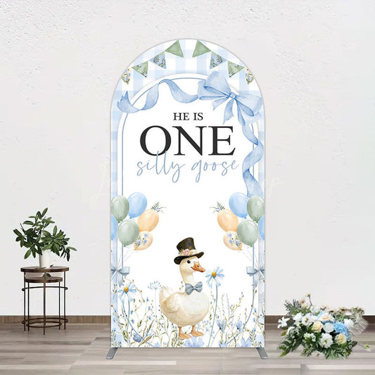 Lofaris Silly Goose Balloon Bow First Birthday Arch Backdrop