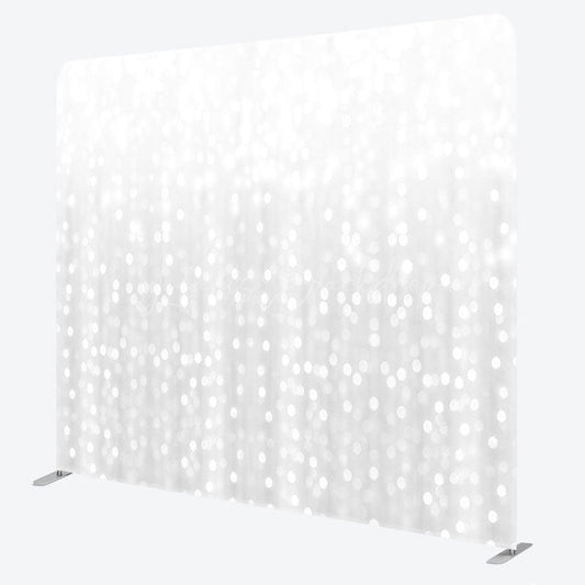 Lofaris Silver Bokeh Dance Party Square Double-Sided Backdrop