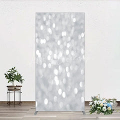 Lofaris Silver Bokeh Rectangle Backdrop Glittery Spots Abstract Background Wedding Birthday Party Cover Decoration