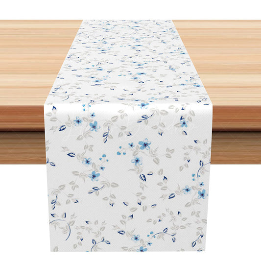 Lofaris Simple and Sweet Floral Table Runner in Light Pastel Colors Fresh Botanical Design Minimalist Kitchen Decor