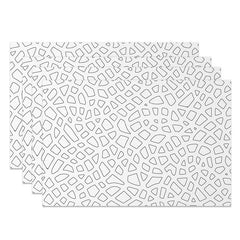 Lofaris Simple Black and White Geometric Pattern Set of 4 Placemats for Modern Minimalist Farmhouse Kitchen