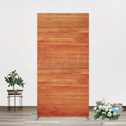 Lofaris Simple Brown Wooden Happy Birthday Rectangle Backdrop