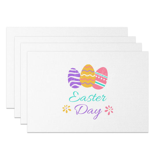 Lofaris simple colorful eggs happy easter day Set Of 4 Placemats