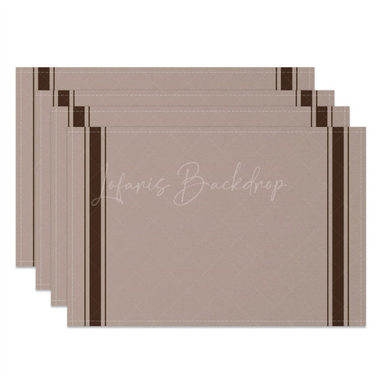 Lofaris Simple Modern Pink Brown Dining Set of 4 Placemats