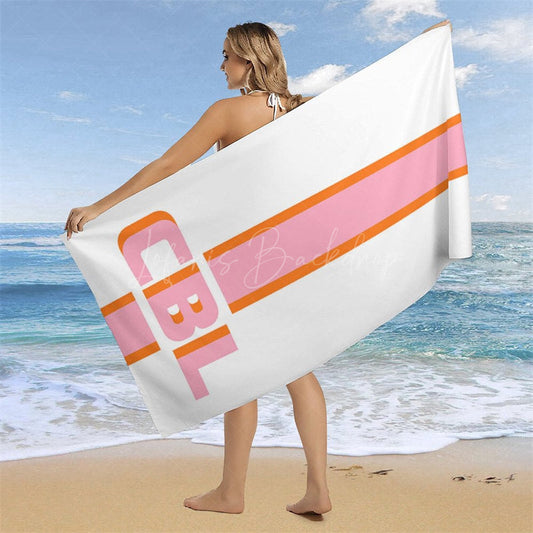 Lofaris Simple Stripe Summer Custom Name Beach Towel For Boy