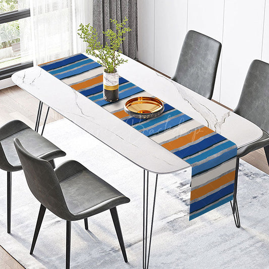Lofaris Simple Striped Table Runner with Regular Colored Lines Fresh and Modern Kitchen Decor Minimalist Vibe Dining
