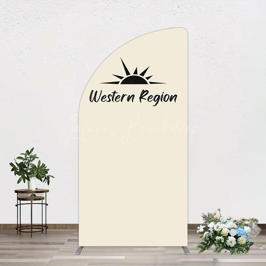 Lofaris Simple Vibe Western Region Birthday Half Moon Arch Backdrop
