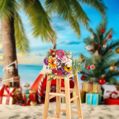 Lofaris Sky Sunset Coconut Tree Christmas In July Backdrop