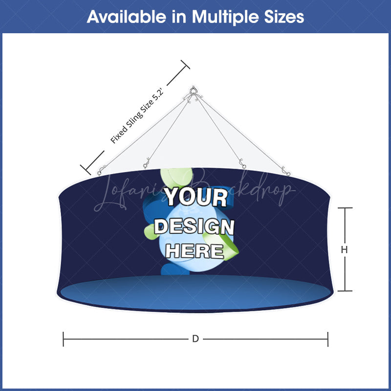 Lofaris Sky Tube Circle Hanging Banners for Trade Show