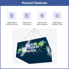 Lofaris Sky Tube Rectangle Cube Hanging Banners for Fairs