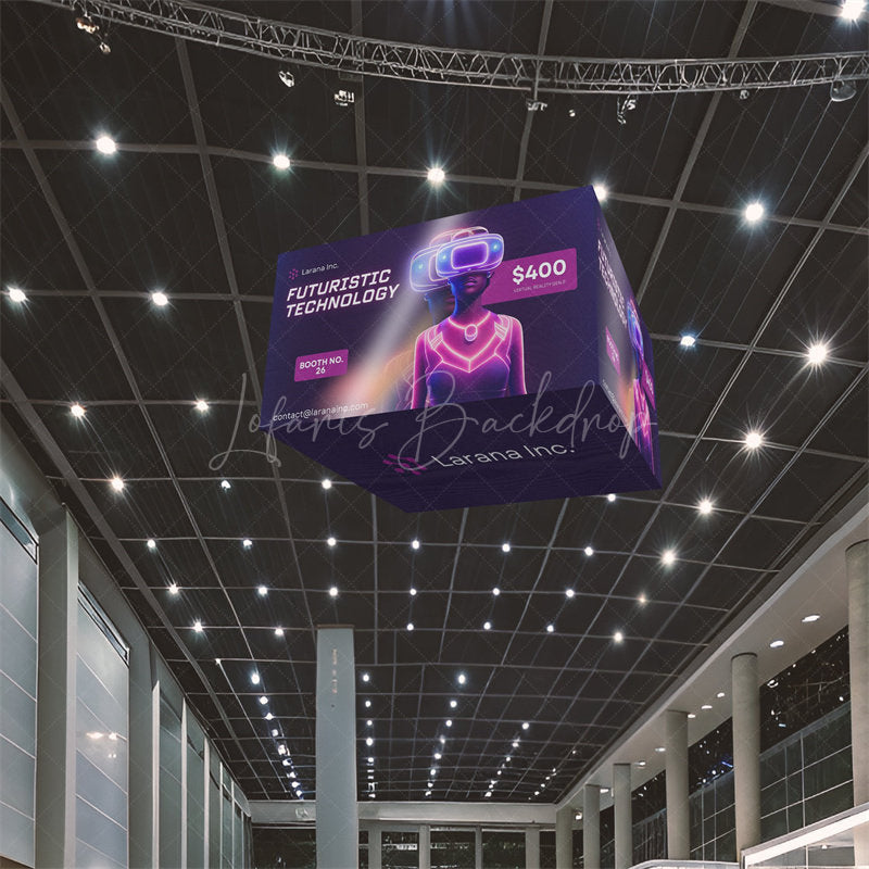 Lofaris Sky Tube Rectangle Cube Hanging Banners for Fairs